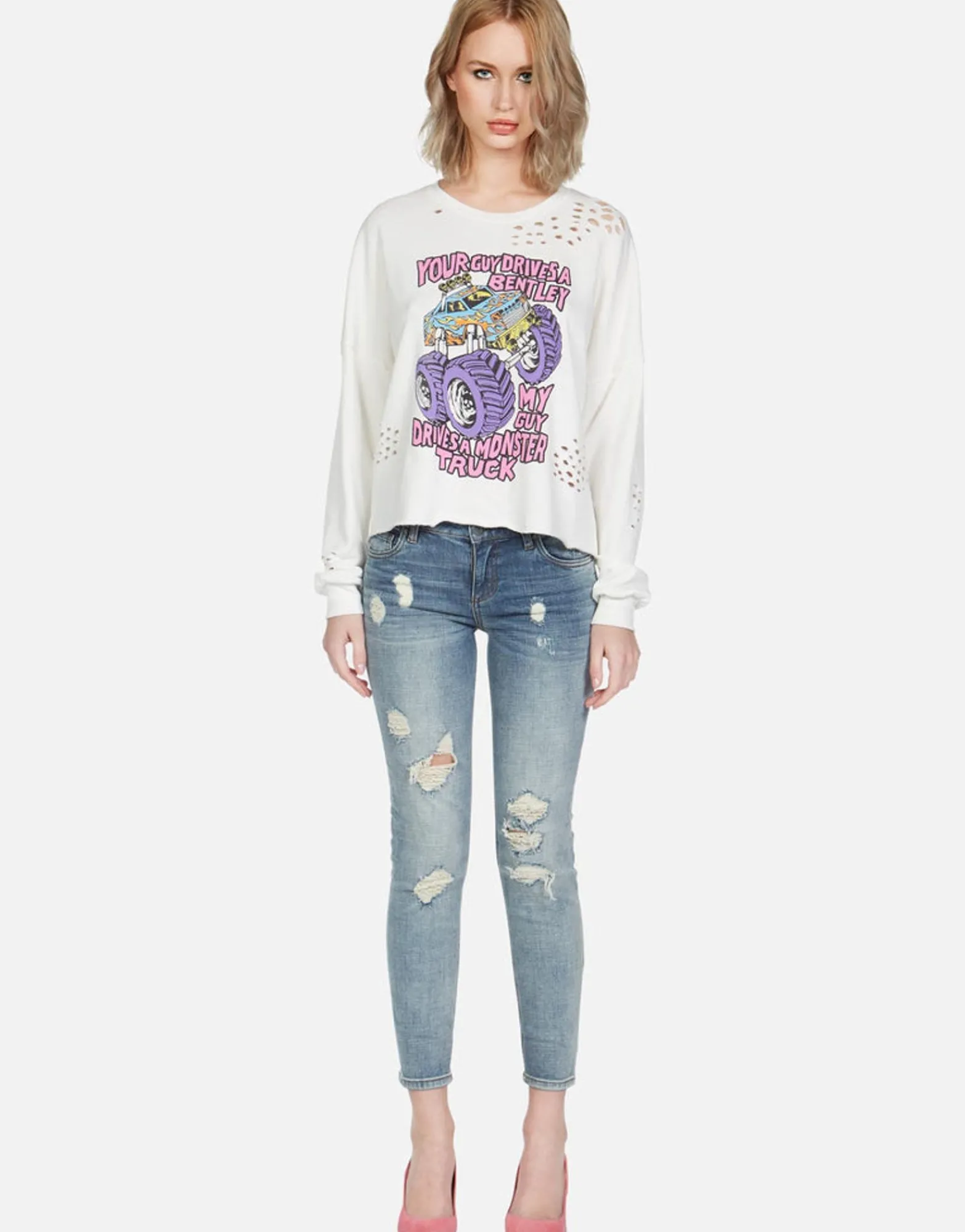 Store Monster Truck Guy L/S Pullover | Lee By Women Long Sleeve