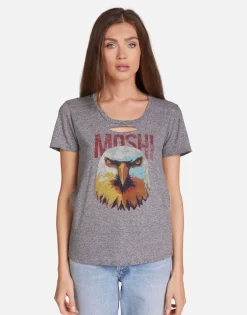 Sale Moshi Eagle Head Distressed Tee In | Myra By Women Short Sleeve