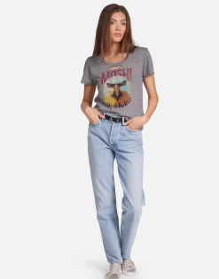 Sale Moshi Eagle Head Distressed Tee In | Myra By Women Short Sleeve