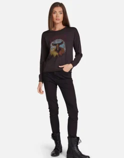Store Moshi Eagle Head L/S Distressed Top In | Luella By Women Long Sleeve