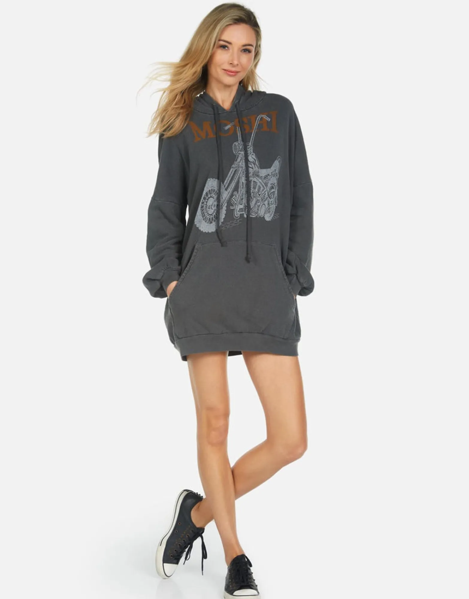 New Moshi Ride Pullover Hoodie Dress | Desiree By Women Hoodies