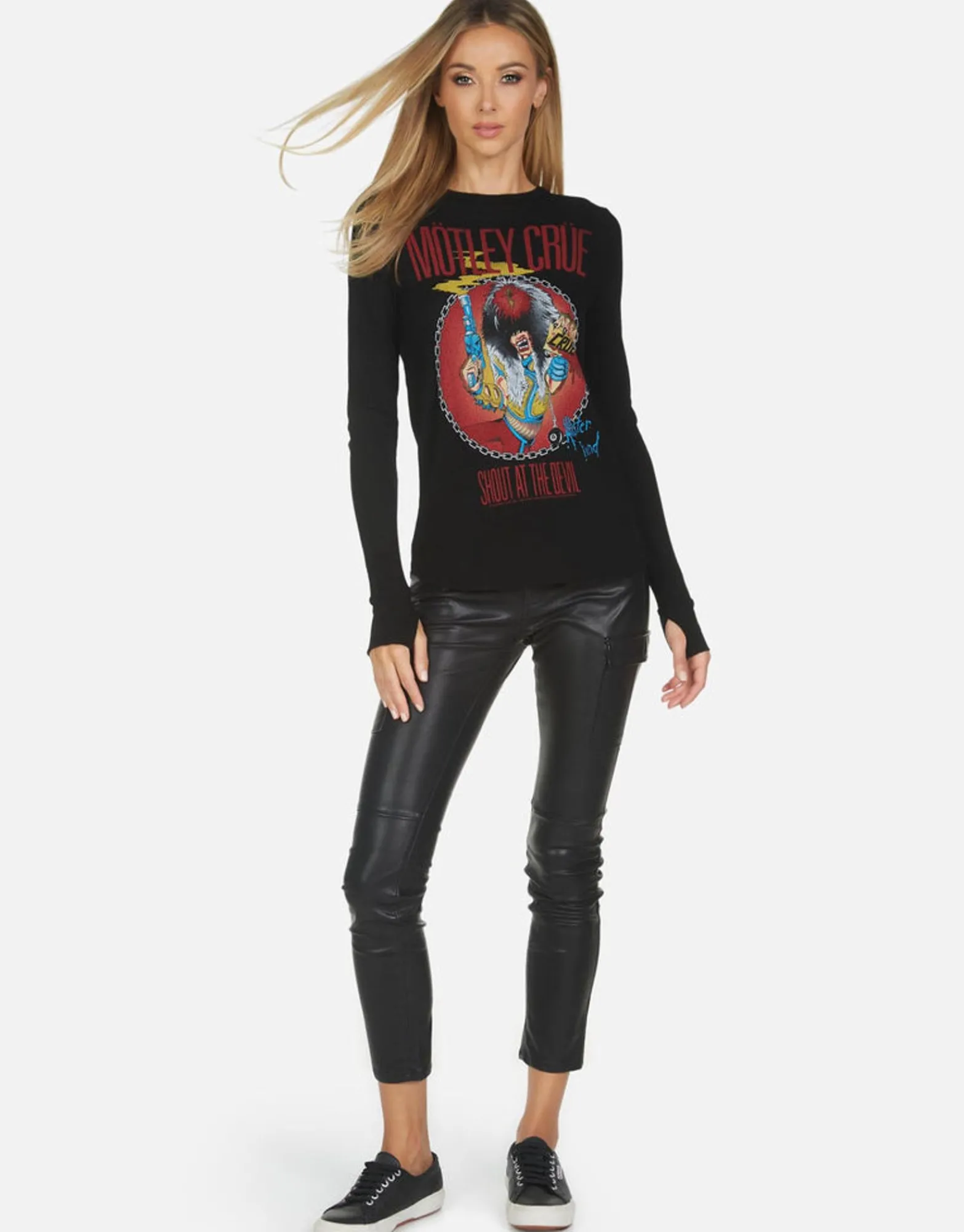 New Motley Crue Shout At The Devil Thermal Tee By Women Long Sleeve
