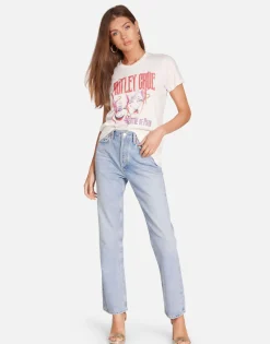 Outlet Motley Crue Theater Boyfriend Tee In | Wolf By Women Short Sleeve
