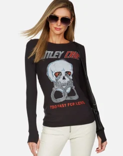 Online Motley Crue Too Fast For Love L/S Fitted Thermal By Women Long Sleeve