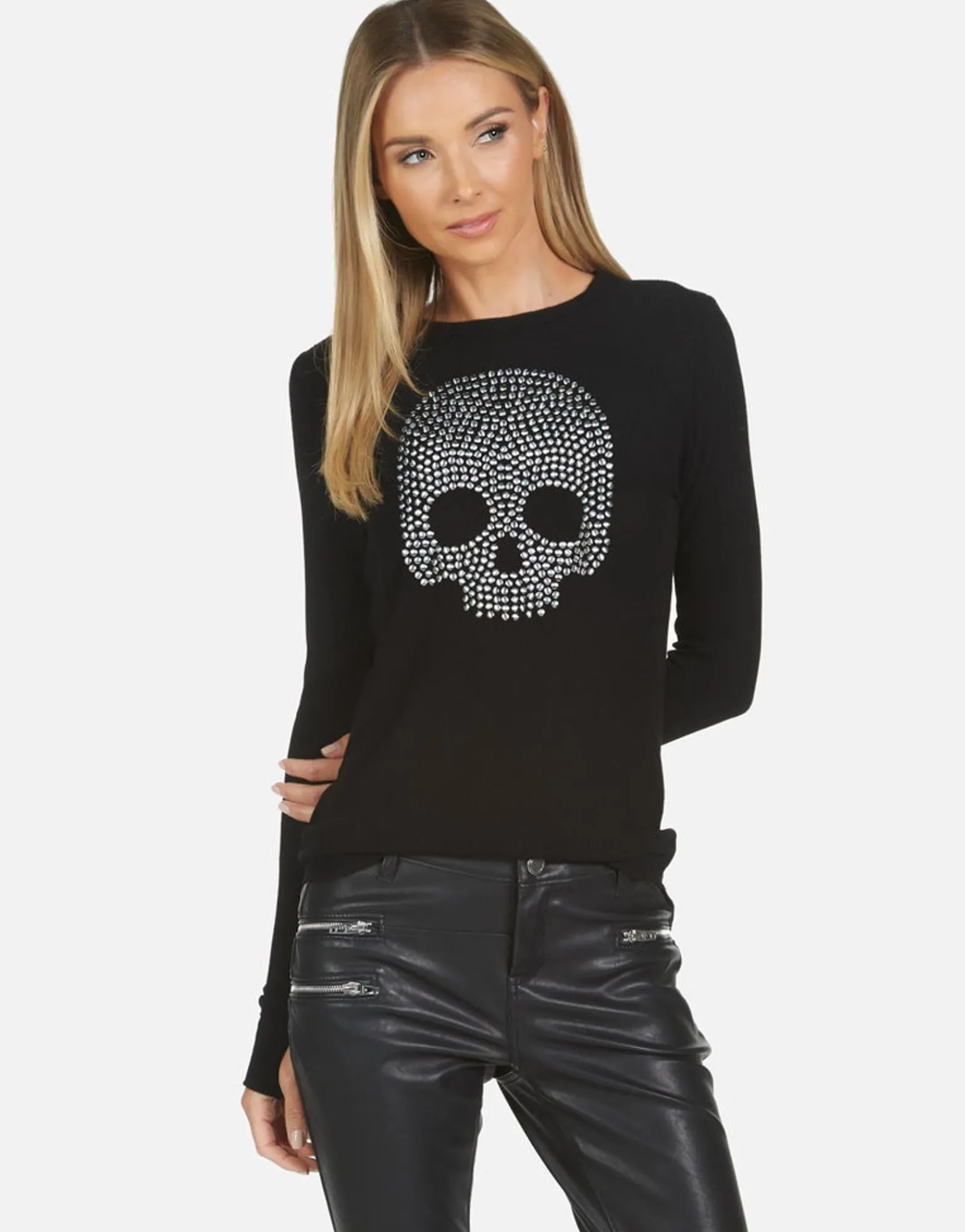 Cheap Nailhead Skull L/S Fitted Thermal | Mckinley Women Long Sleeve