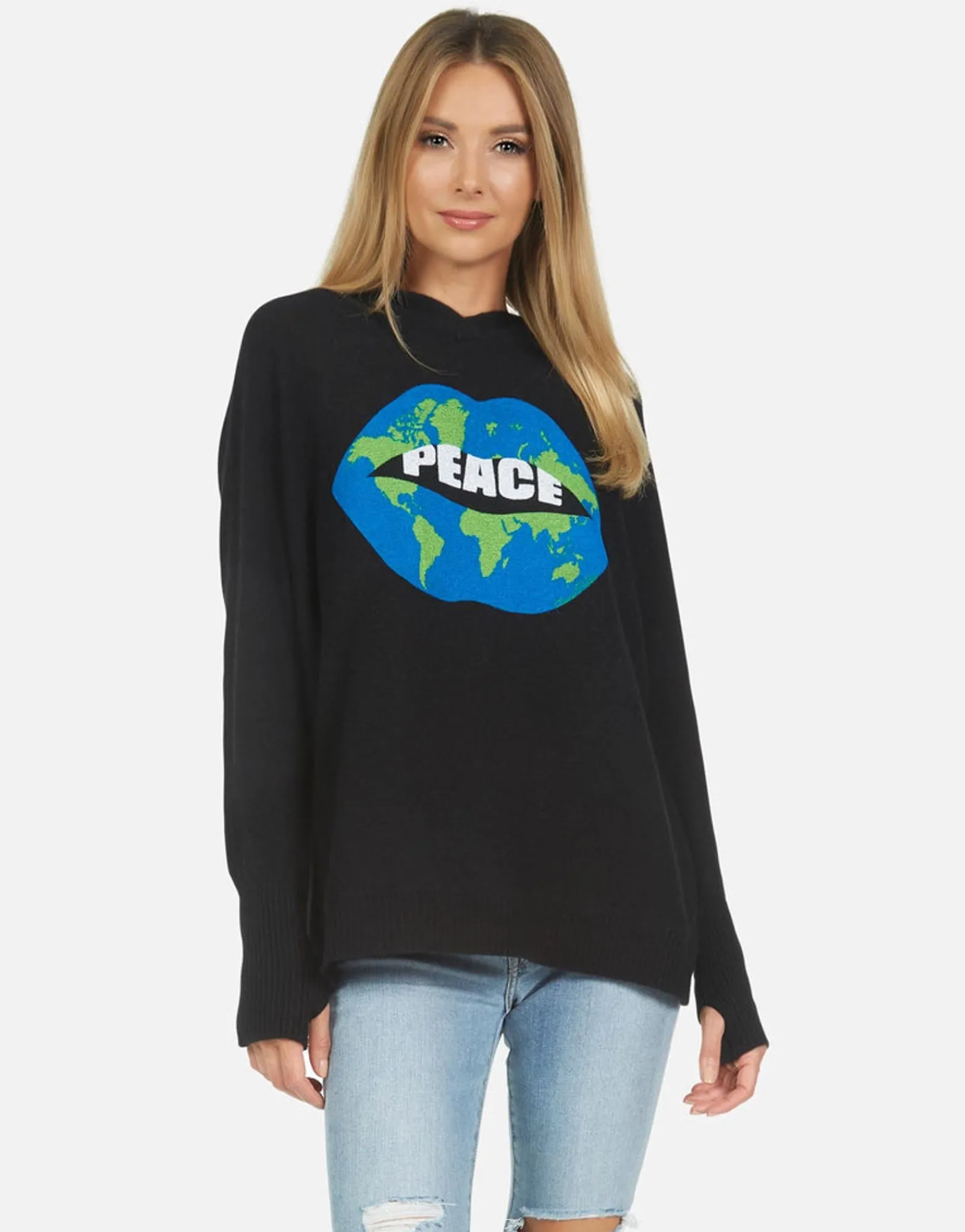 Clearance Namiko World Peace Lips Women Sweaters & Knits