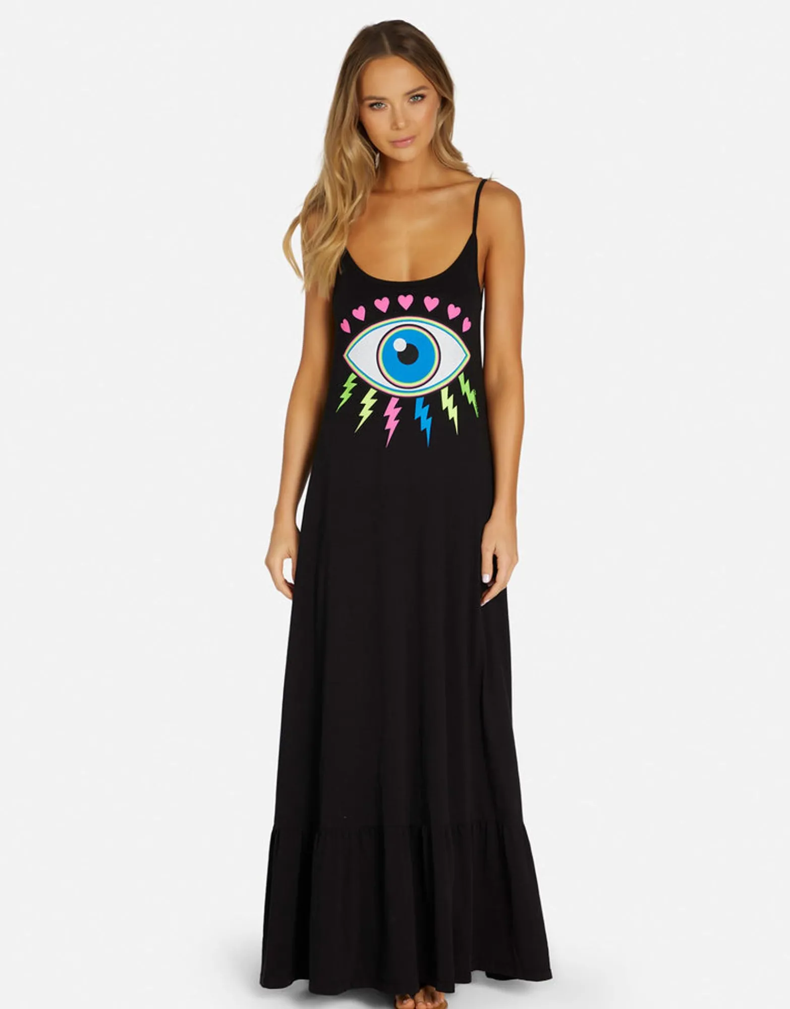 Cheap Neon Lightning Eye Maxi Dress In | Beatrix By Women Dresses