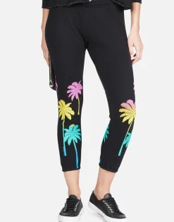 Best Neon Palm Trees Crop Sweatpant | Alana By Women Crop Sweatpants