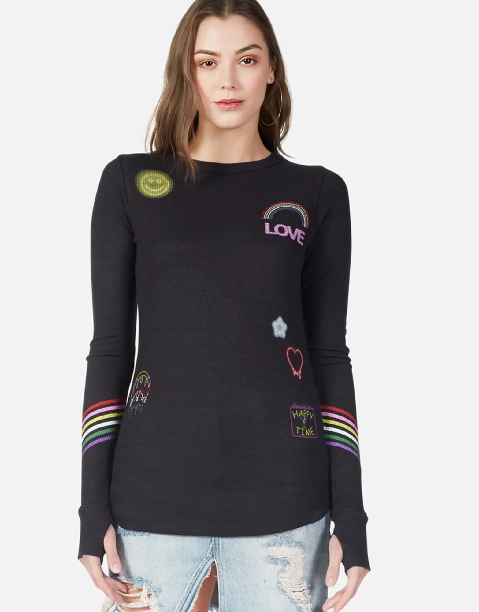Shop Neon Signs L/S Fitted Thermal W/ Thumbholes | Mckinley Women Long Sleeve