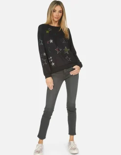 New Noleta Crystal Stars Made In Los Angeles California Usa Women Long Sleeve