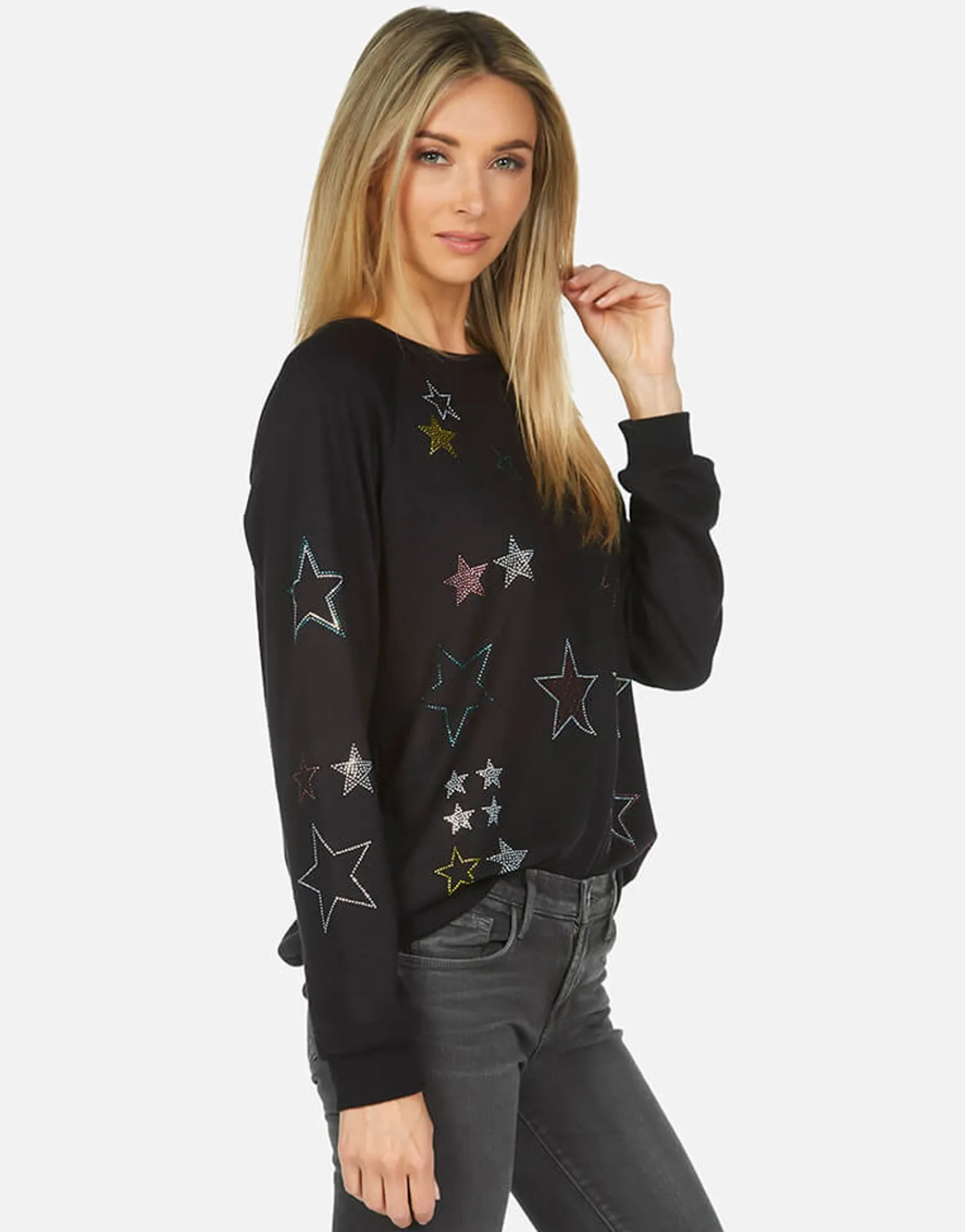 New Noleta Crystal Stars Made In Los Angeles California Usa Women Long Sleeve