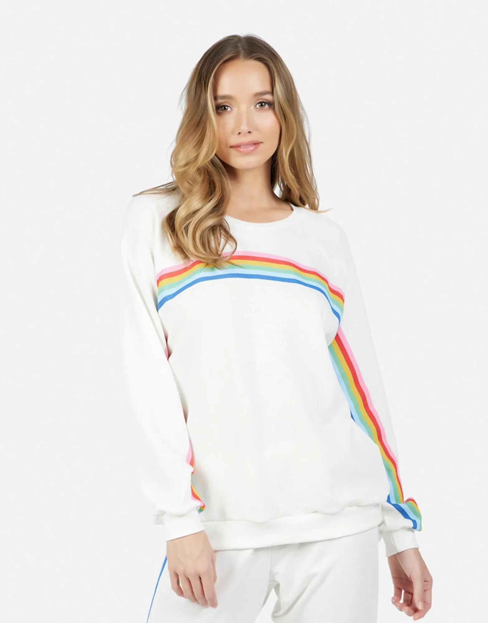 Clearance Noleta Stripe Peace Women Long Sleeve