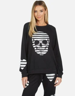 Cheap Noleta Stripe Skull Women Long Sleeve