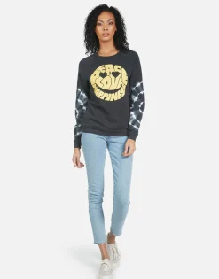 Fashion Noleta Text Happy Face Women Long Sleeve