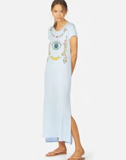 Clearance Omega X Floral Eye Love Women Dresses