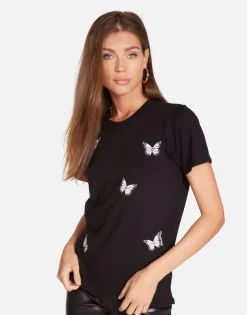 Sale Optimist Butterflies Vintage Tee In | Croft By Women Short Sleeve