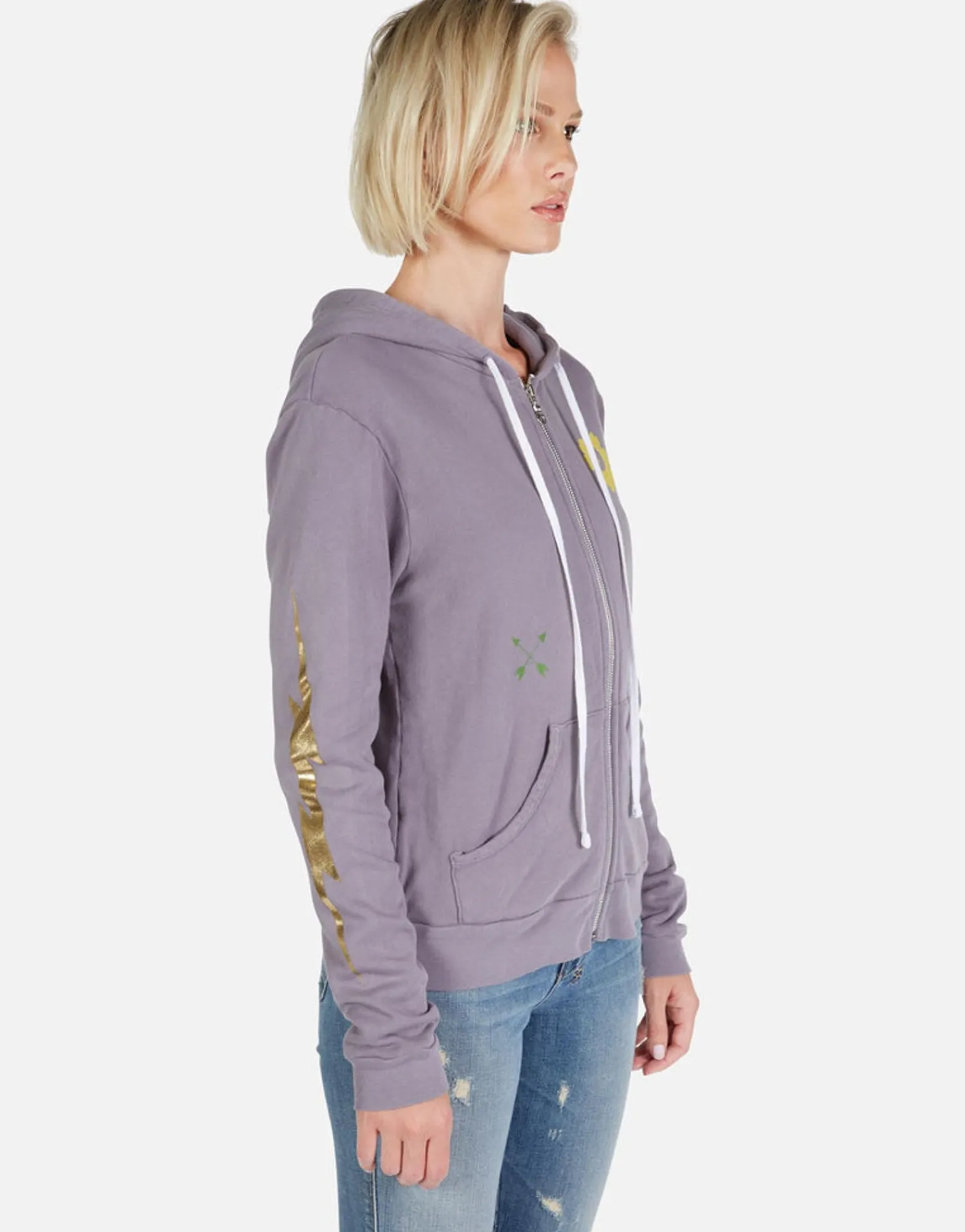 Clearance Peace & Love Butterfly Zip Up Hoodie | Lennox By Women Hoodies