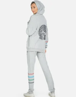 Best Sale Peace Hippie Zip Up Hoodie | Koa By Women Hoodies