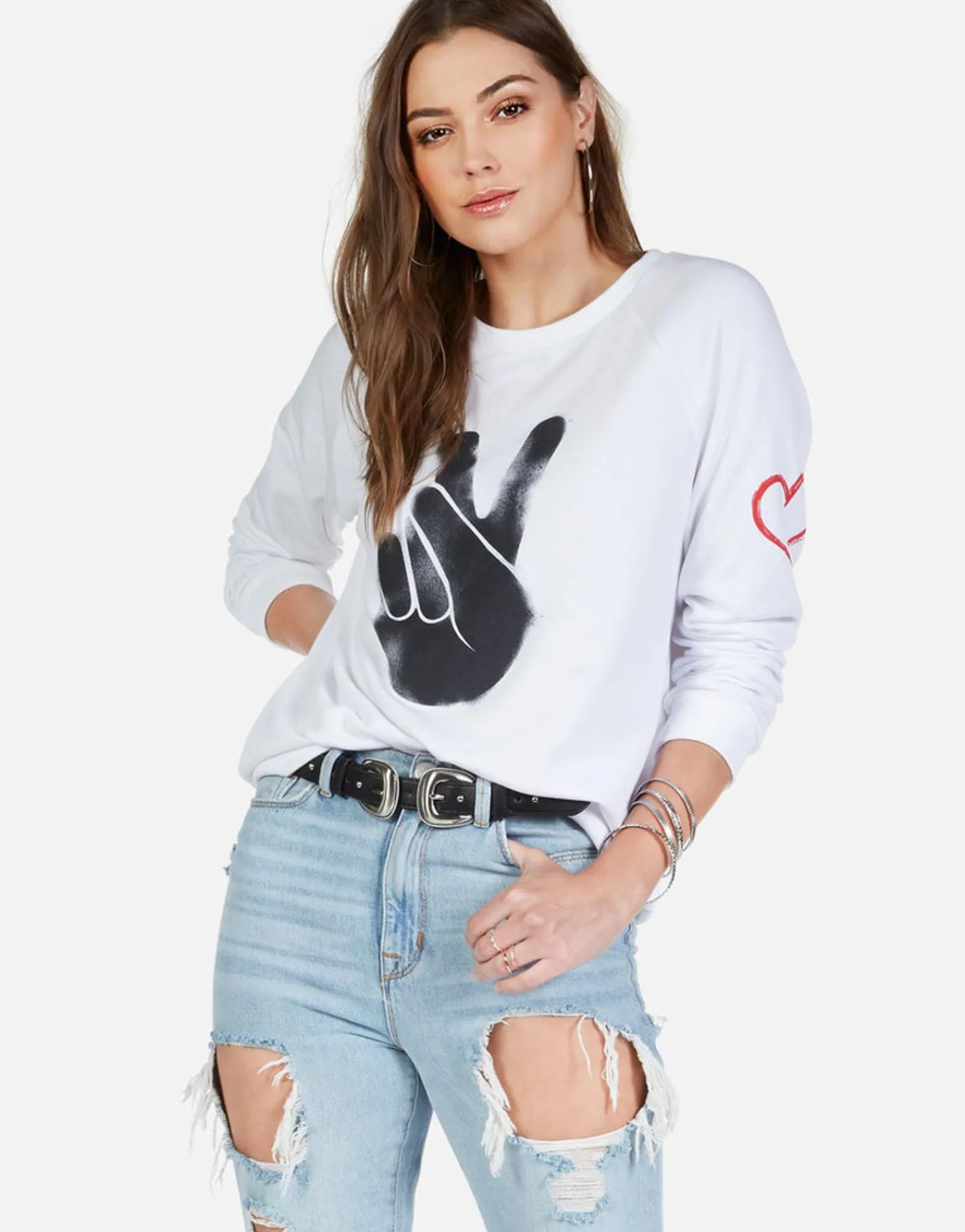 Hot Peace Spray Ls Vintage Pullover | Noleta By Women Long Sleeve
