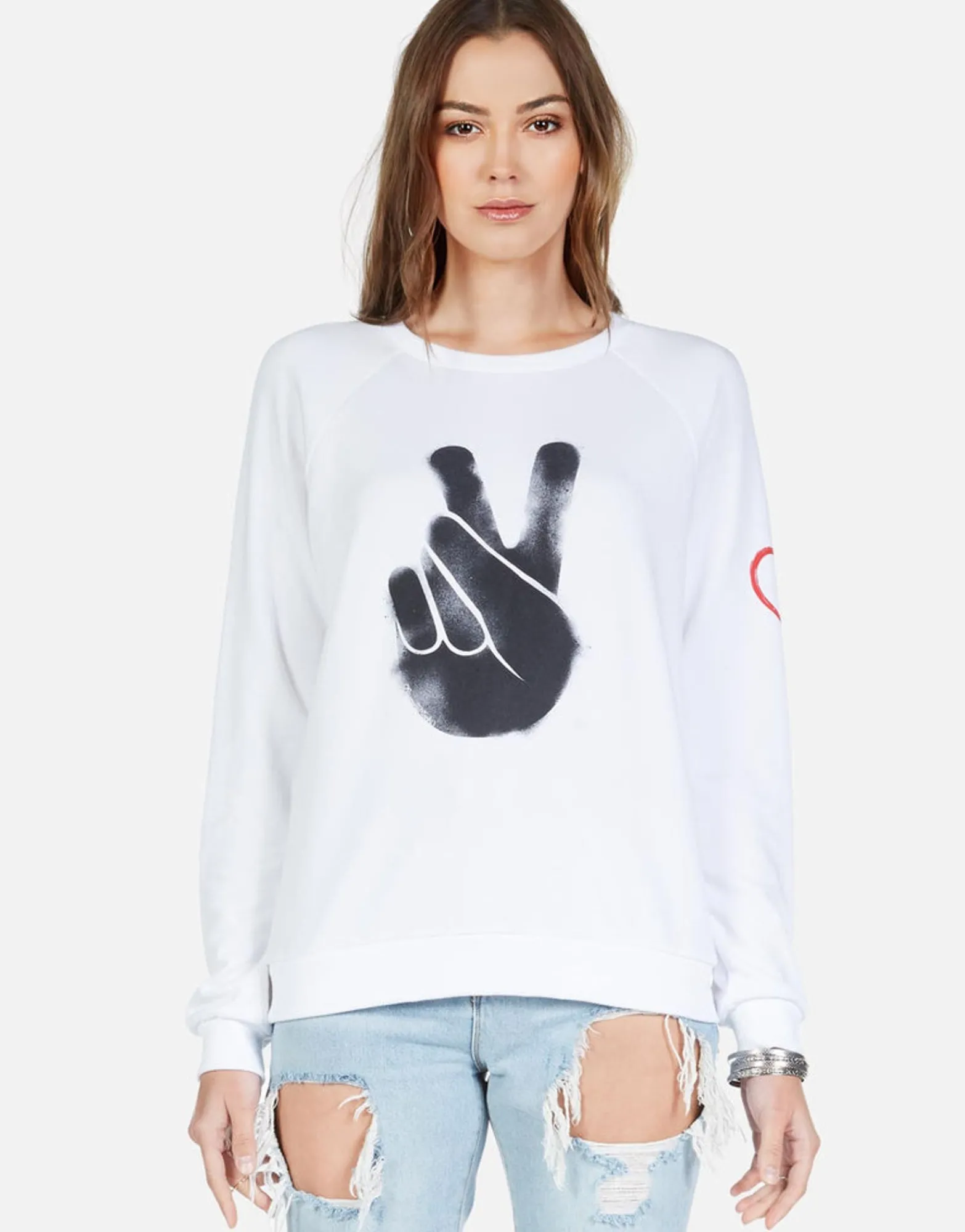 Hot Peace Spray Ls Vintage Pullover | Noleta By Women Long Sleeve