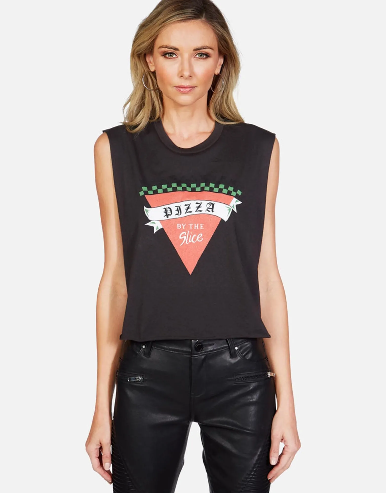 Discount Pizza Slice Crop Muscle Tank | Gigi By Women Tanks