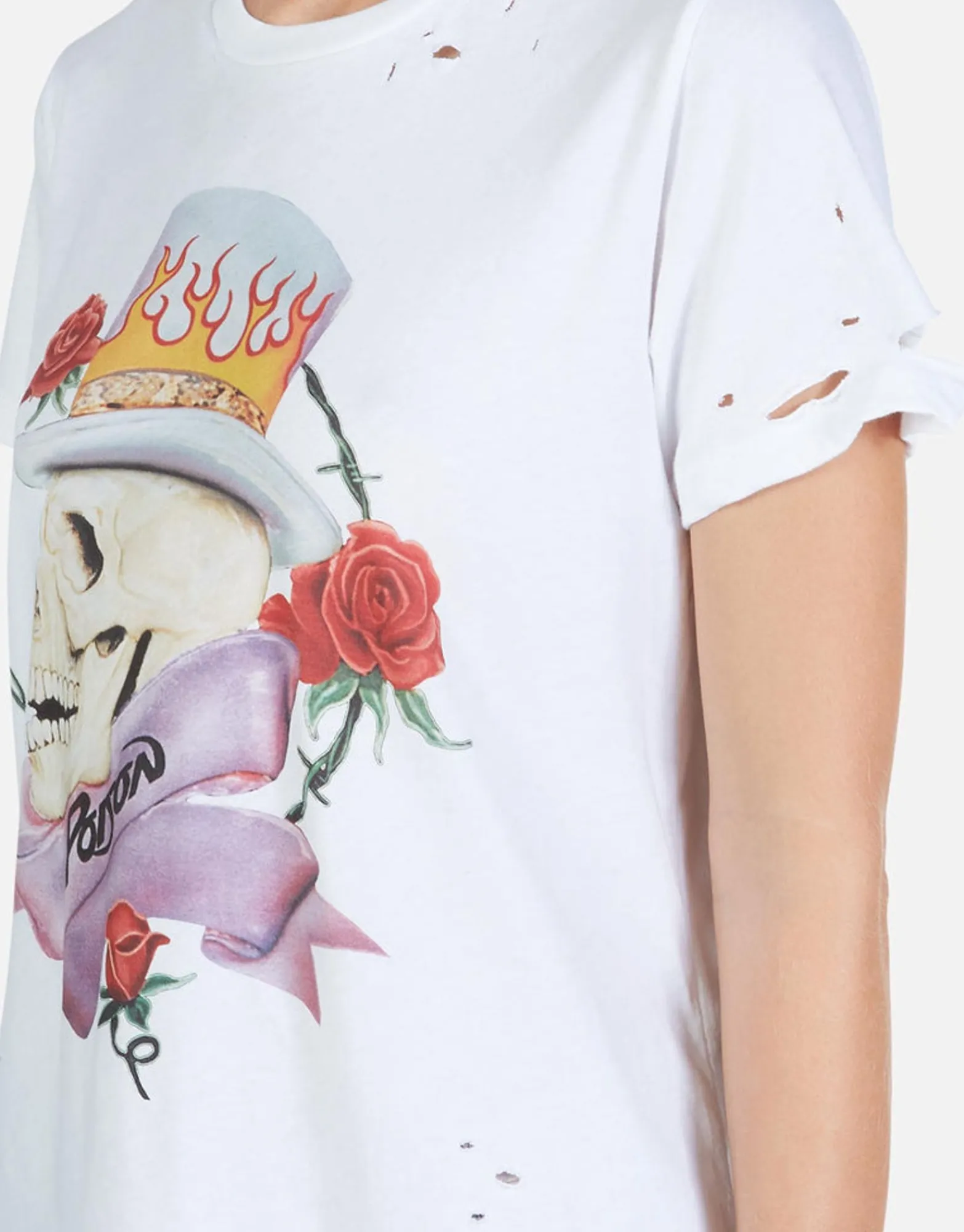 Flash Sale Poison Skull S/S Vintage Band Tee For Women | Croft By Women Short Sleeve