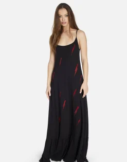 Online Punk Leopard Maxi Ruffle Dress W/ Crystals In | Beatrix By Women Dresses