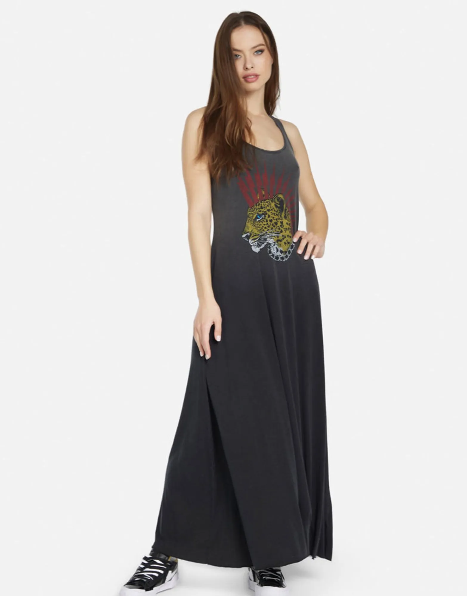 Sale Punk Leopard Maxi Tank Dress | Zinnia By Women Dresses