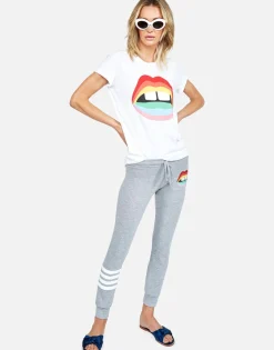 Flash Sale Rainbow Gap Mouth Vintage S/S Roll Up Tee | Edda By Women Short Sleeve