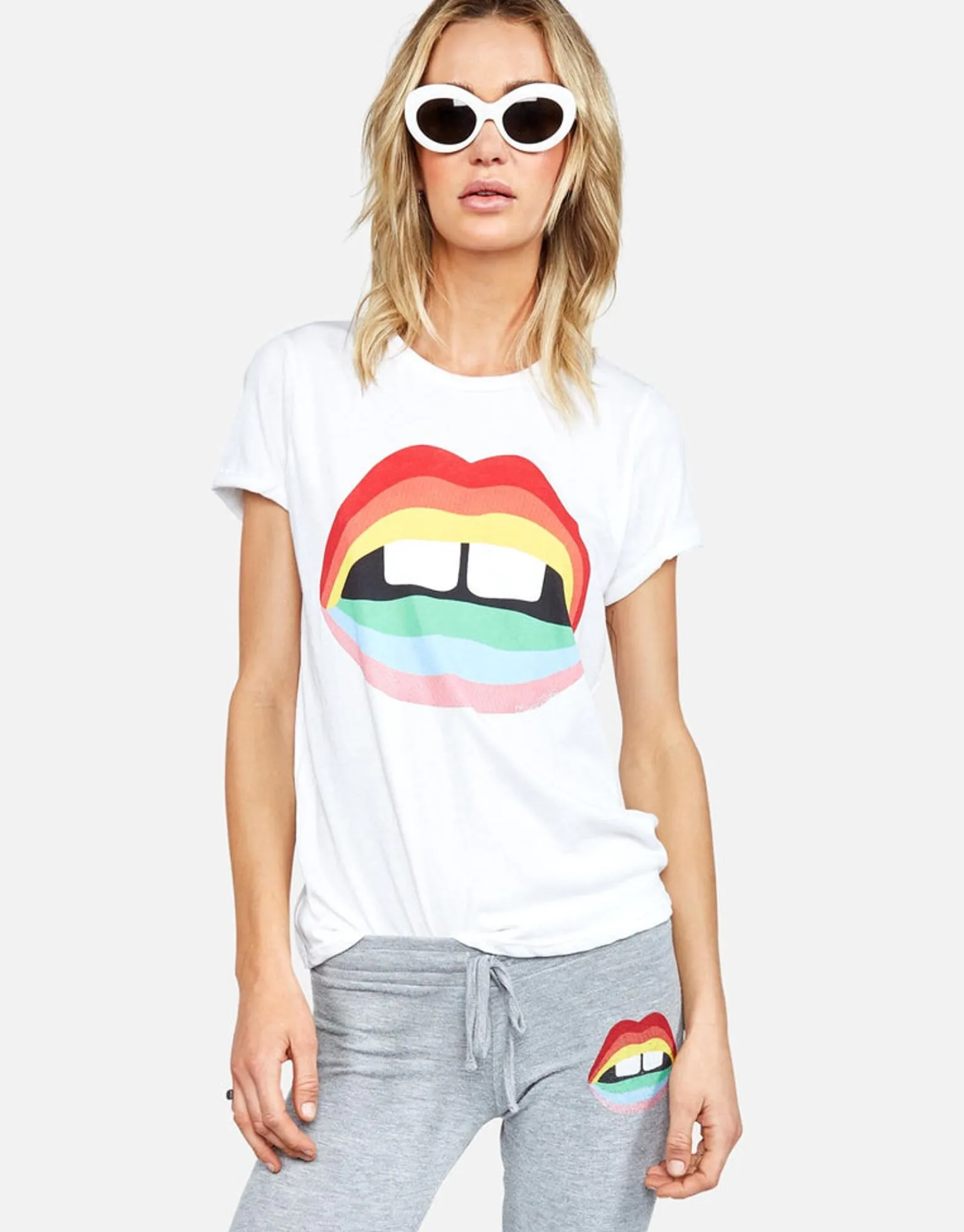 Flash Sale Rainbow Gap Mouth Vintage S/S Roll Up Tee | Edda By Women Short Sleeve