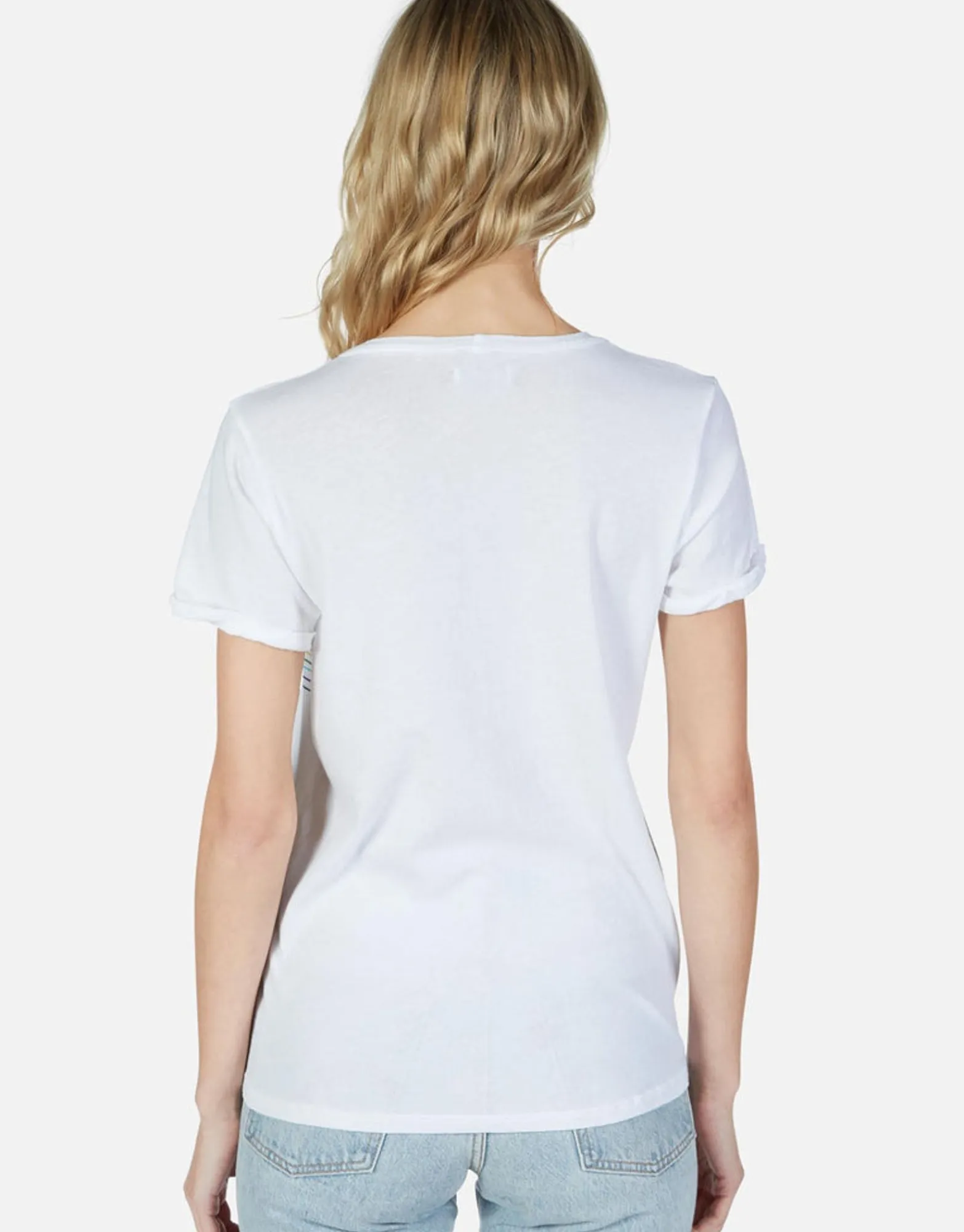 Clearance Rainbow Heart Outline Vintage S/S Tee | Edda By Women Short Sleeve