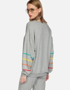 Fashion Rainbow Kiss Lip L/S Boyfriend Pullover | Babbs By Women Long Sleeve