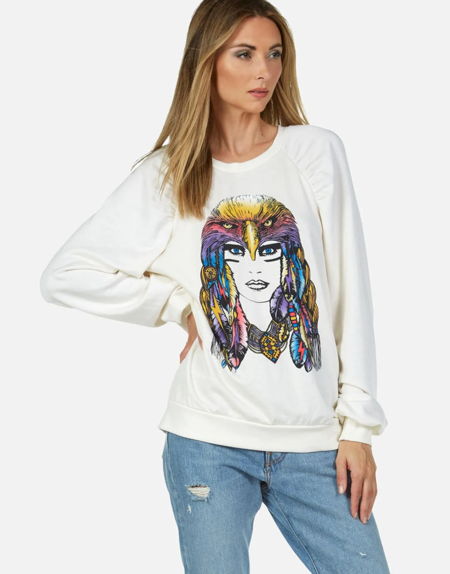 Cheap Rainbow Lady Eagle Vintage Pullover | Kaylin By Women Long Sleeve