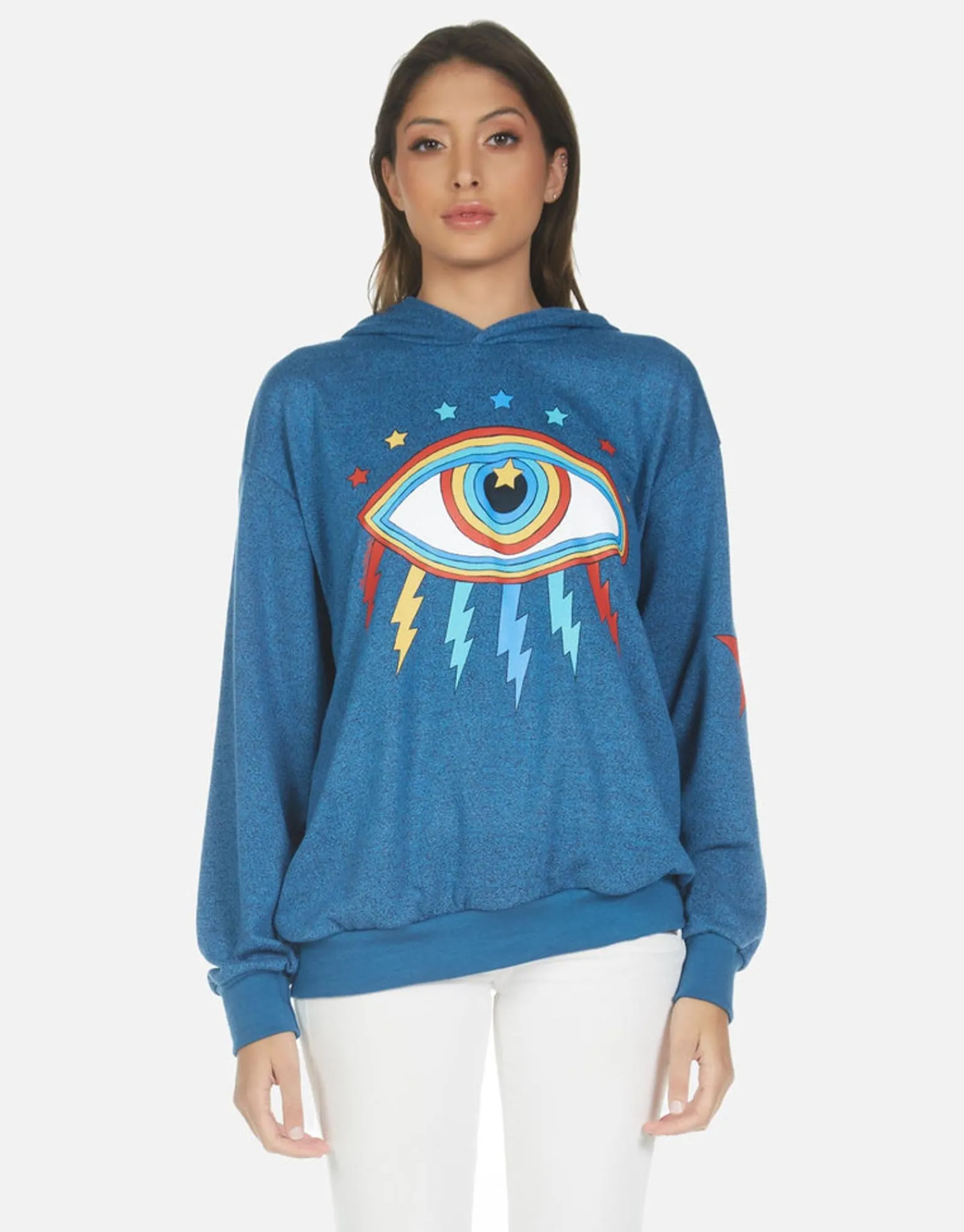 Shop Rainbow Lighting Eye Hoodie | Harmony By Women Hoodies