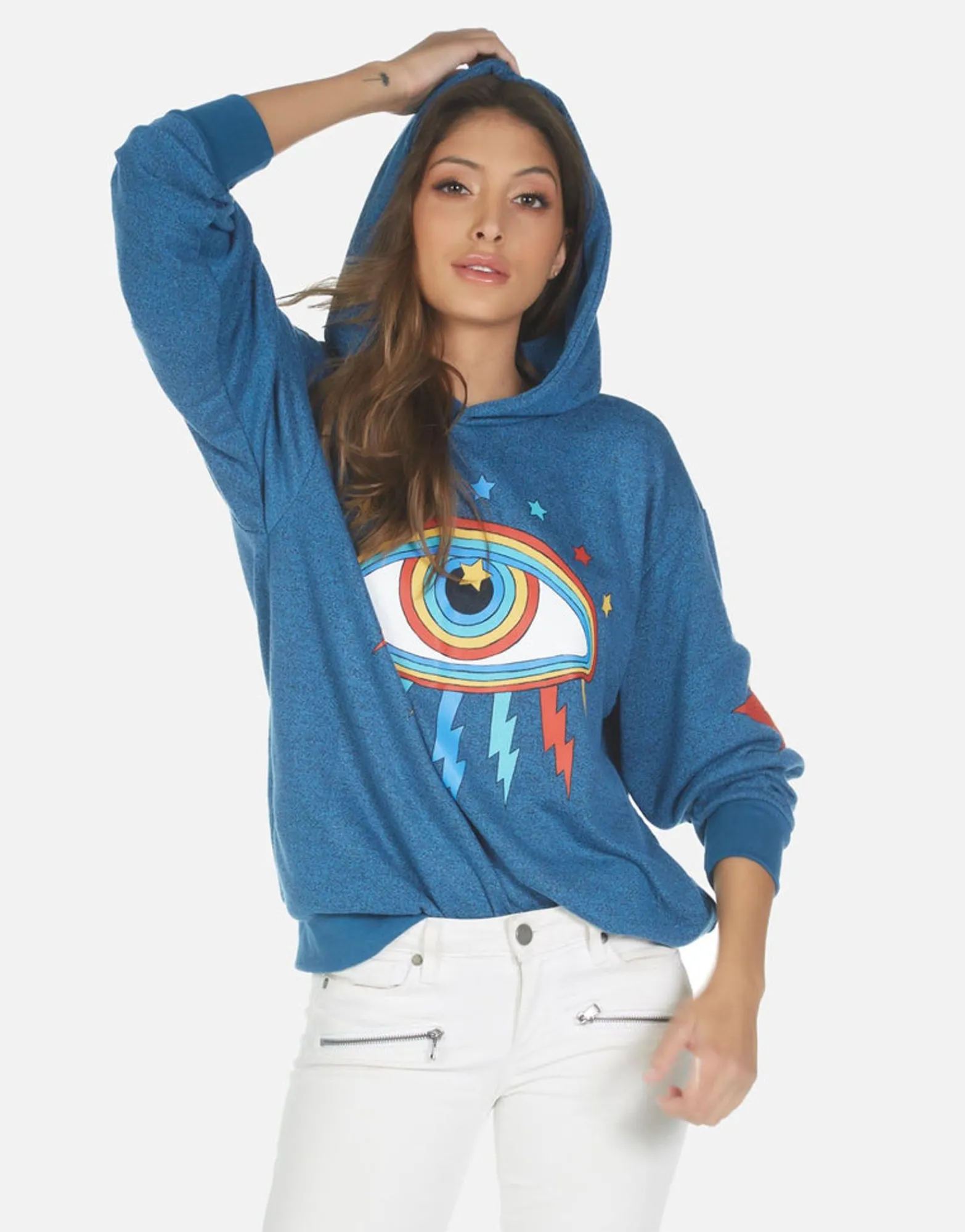 Shop Rainbow Lighting Eye Hoodie | Harmony By Women Hoodies