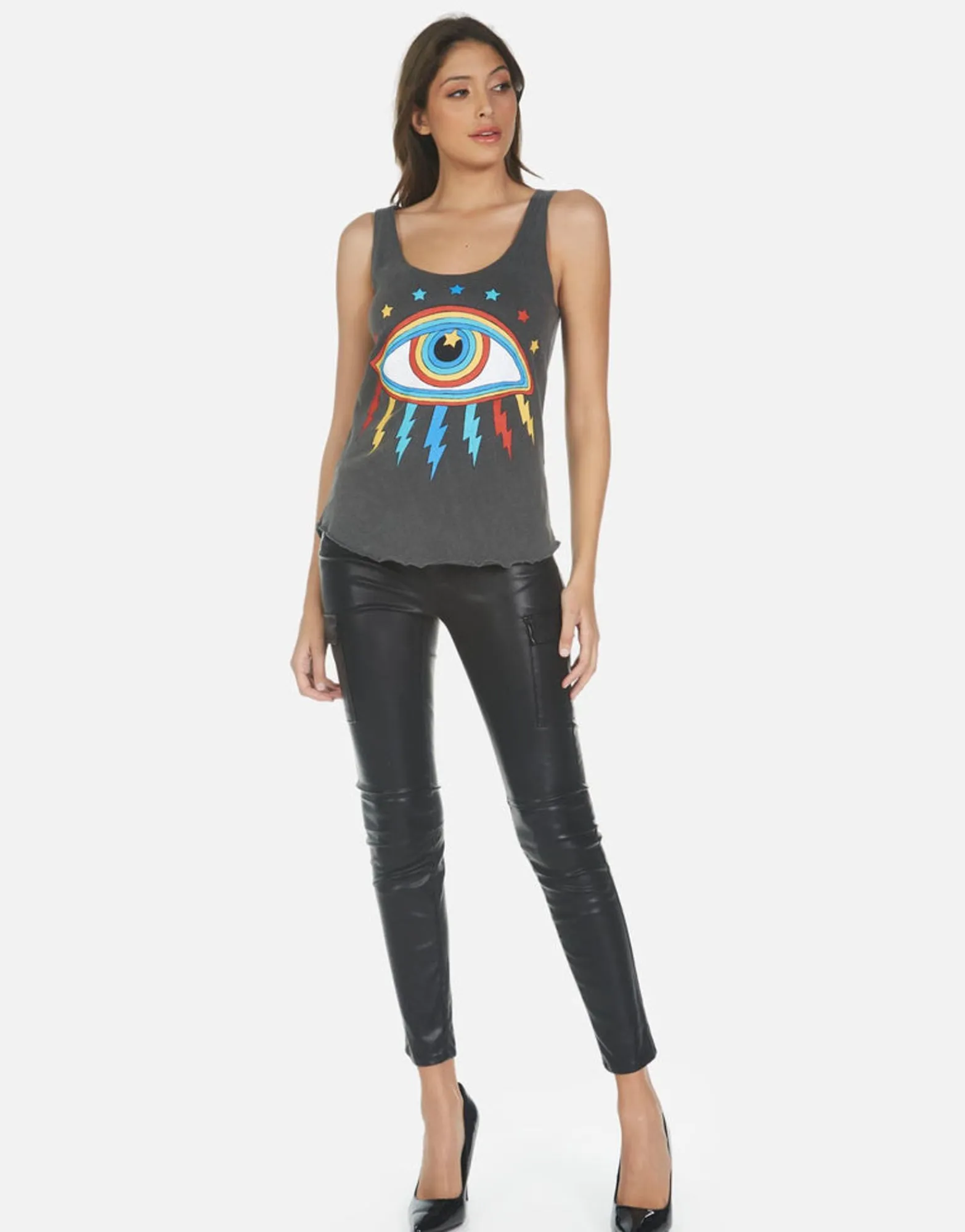 Best Sale Rainbow Lightning Eye Women'S Tank Top | Parson By Women Tanks