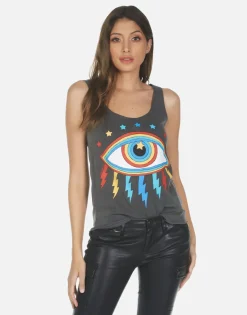 Best Sale Rainbow Lightning Eye Women'S Tank Top | Parson By Women Tanks