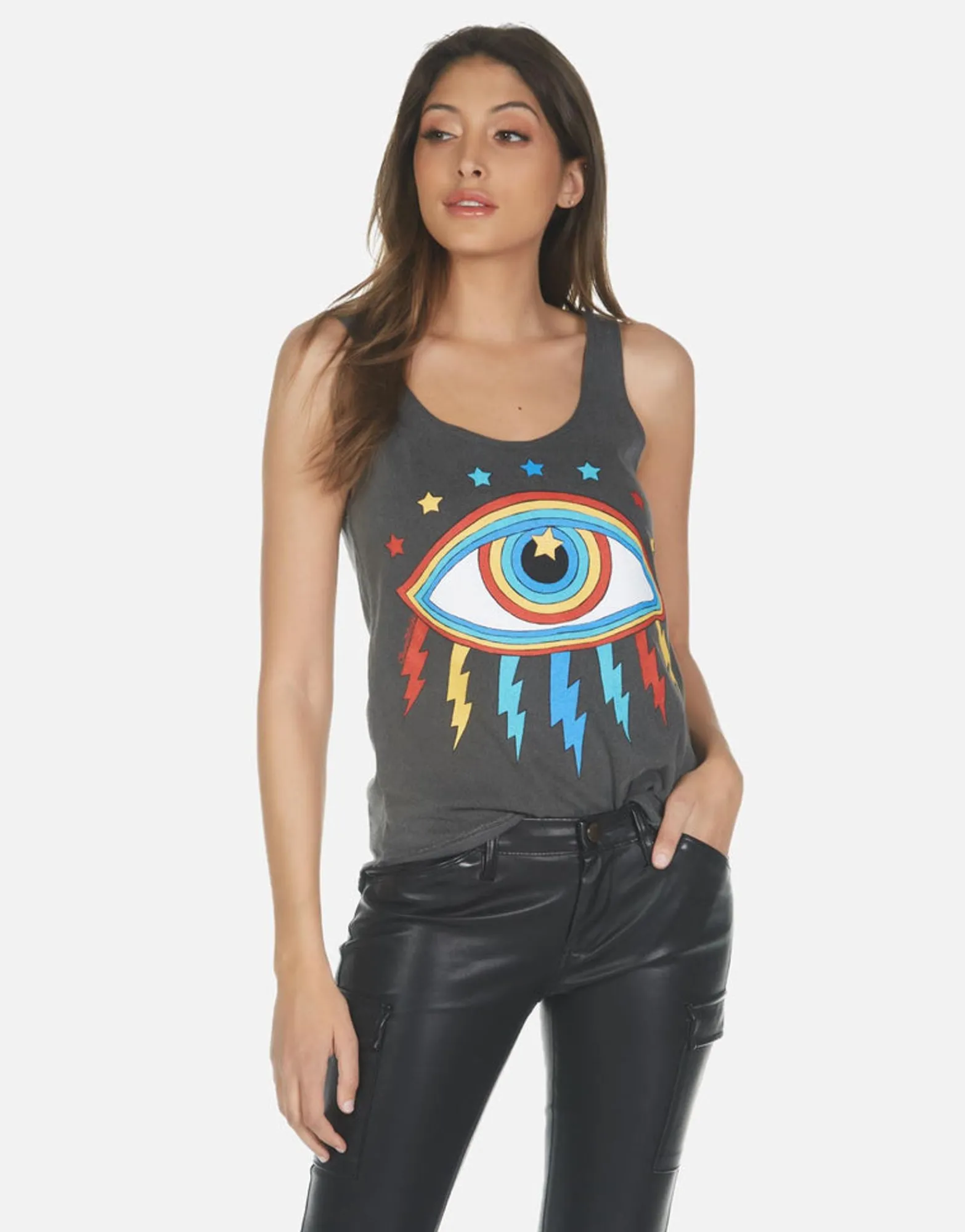 Best Sale Rainbow Lightning Eye Women'S Tank Top | Parson By Women Tanks