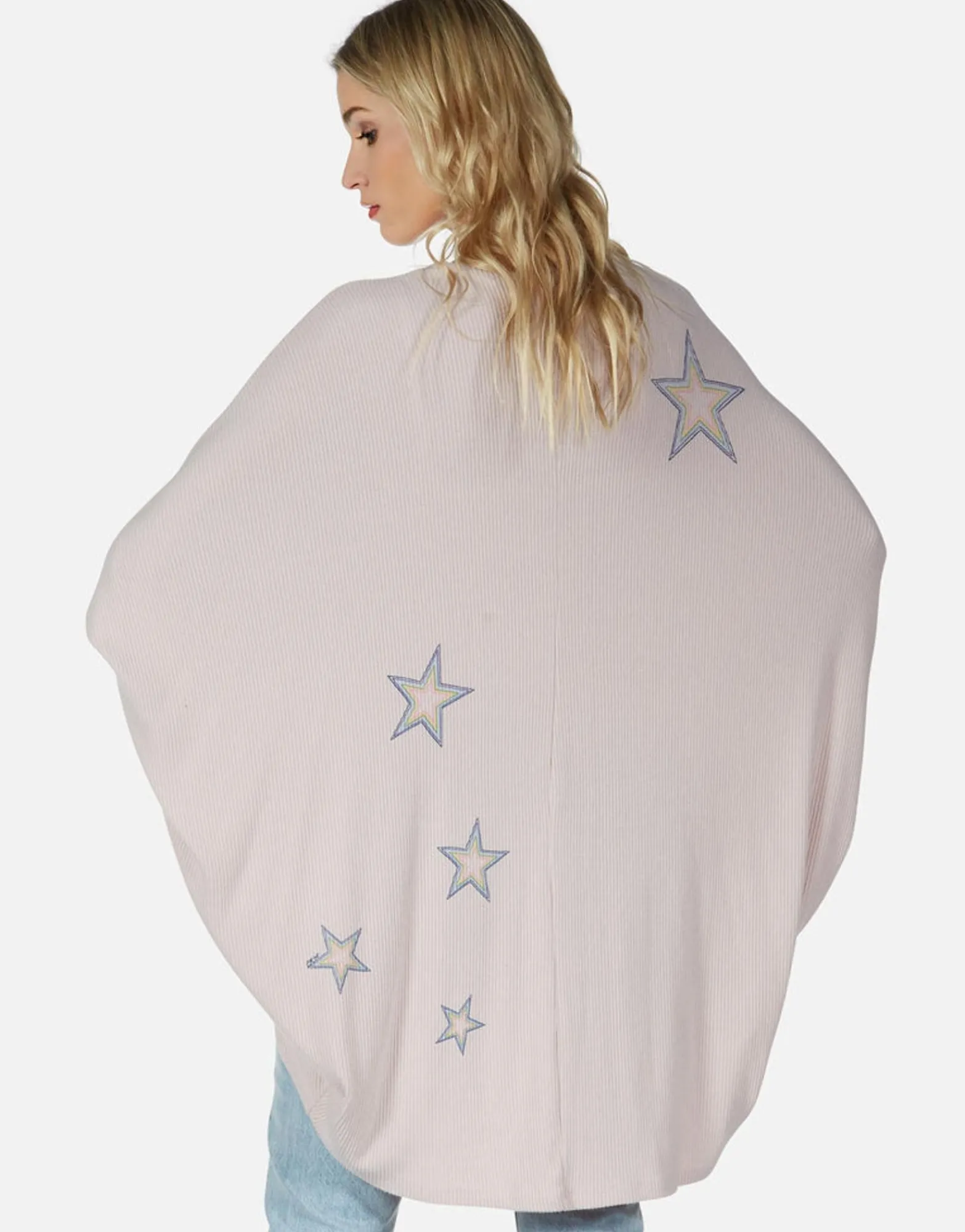Clearance Rainbow Outline Stars Cardigan Wrap | Isla By Women Sweaters & Knits