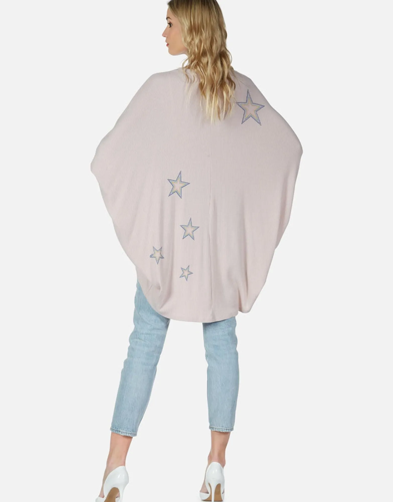 Clearance Rainbow Outline Stars Cardigan Wrap | Isla By Women Sweaters & Knits