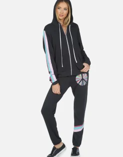 Online Rainbow Ray Peace Boyfriend Sweatpant | Gia By Women Long Sweatpants