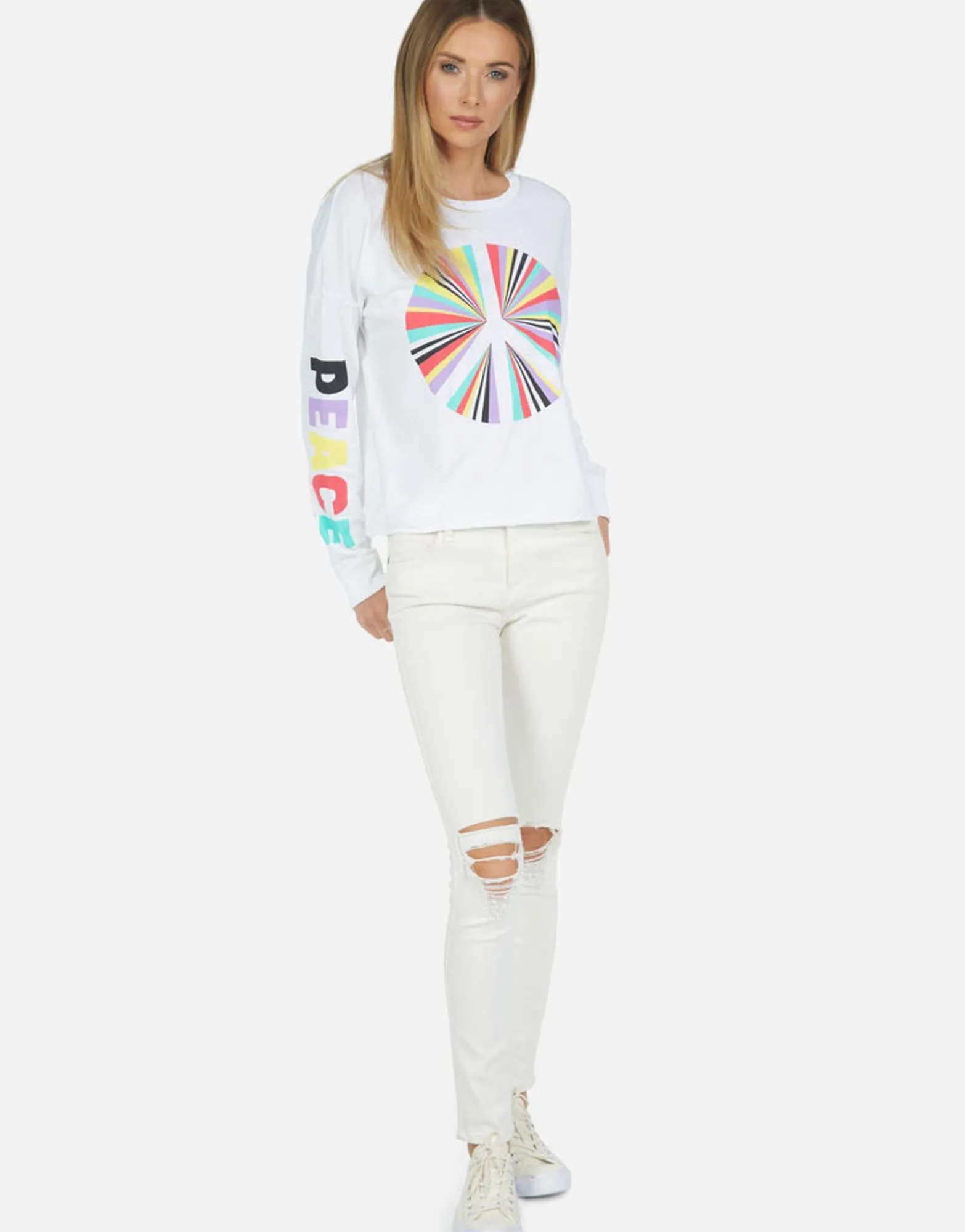 Shop Rainbow Ray Peace Ls Pullover | Luella By Women Long Sleeve