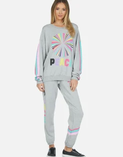 Shop Rainbow Ray Peace Sweatpant | Brynn By Women Long Sweatpants