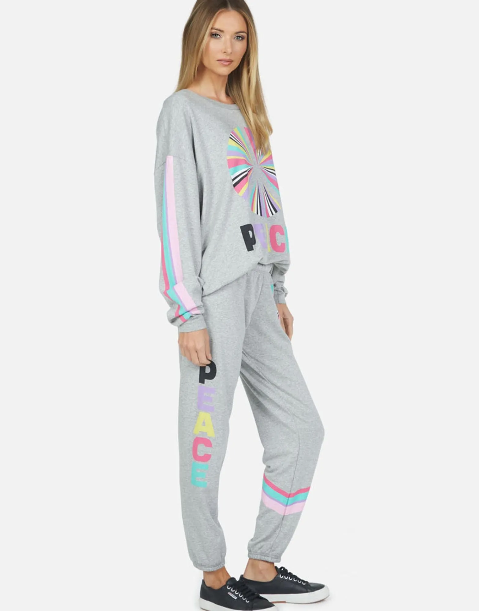 Shop Rainbow Ray Peace Sweatpant | Brynn By Women Long Sweatpants