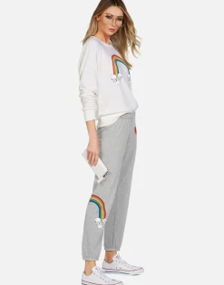 Clearance Rainbow Skull Cloud L/S Raglan Pullover | Monica By Women Long Sleeve