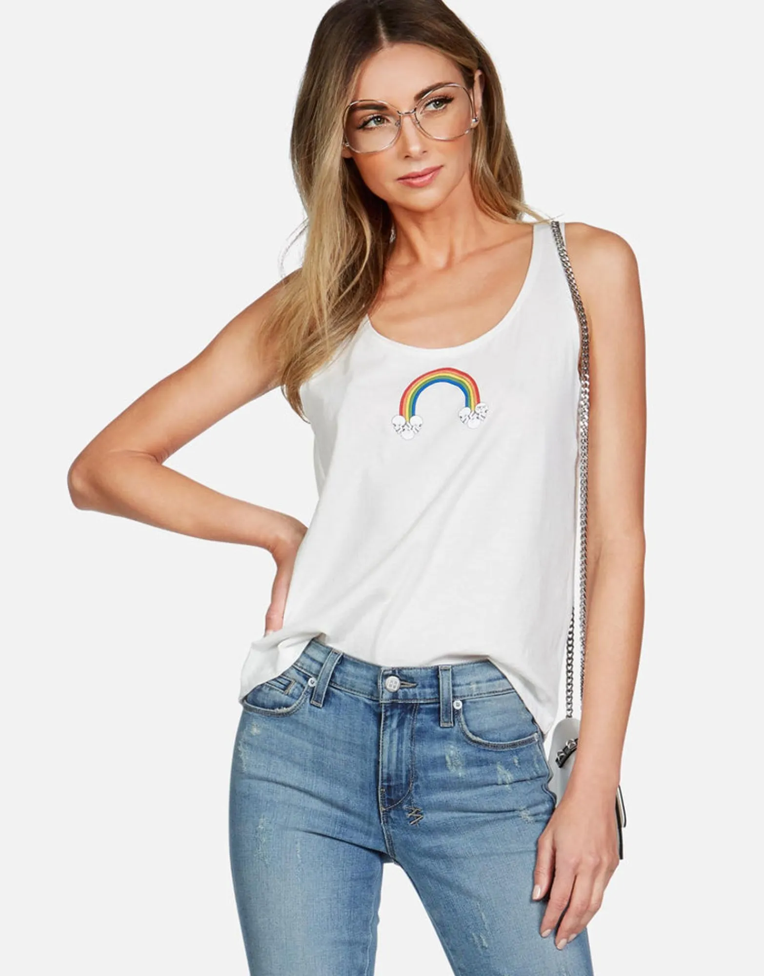 Store Rainbow Skull Cloud Tank Tee | Magnolia By Women Tanks