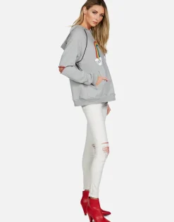 Flash Sale Rainbow Skull Could Raglan Pullover Hoodie | Kylie By Women Hoodies