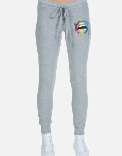 Discount Rainbow Smudge Lip Classic Sweatpant W/Cuff | Kizzy By Women Long Sweatpants