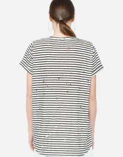New Red Arrow Rose S/S Tee W/ Pocket & Scoop Hem | Iris By Women Short Sleeve