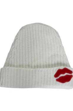 Cheap Red Mouth Patch Cashmere Slouch Beanie | Blix By Women Sweaters & Knits